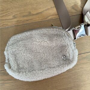 lululemon athletica Beige Sherpa Crossbody Bag